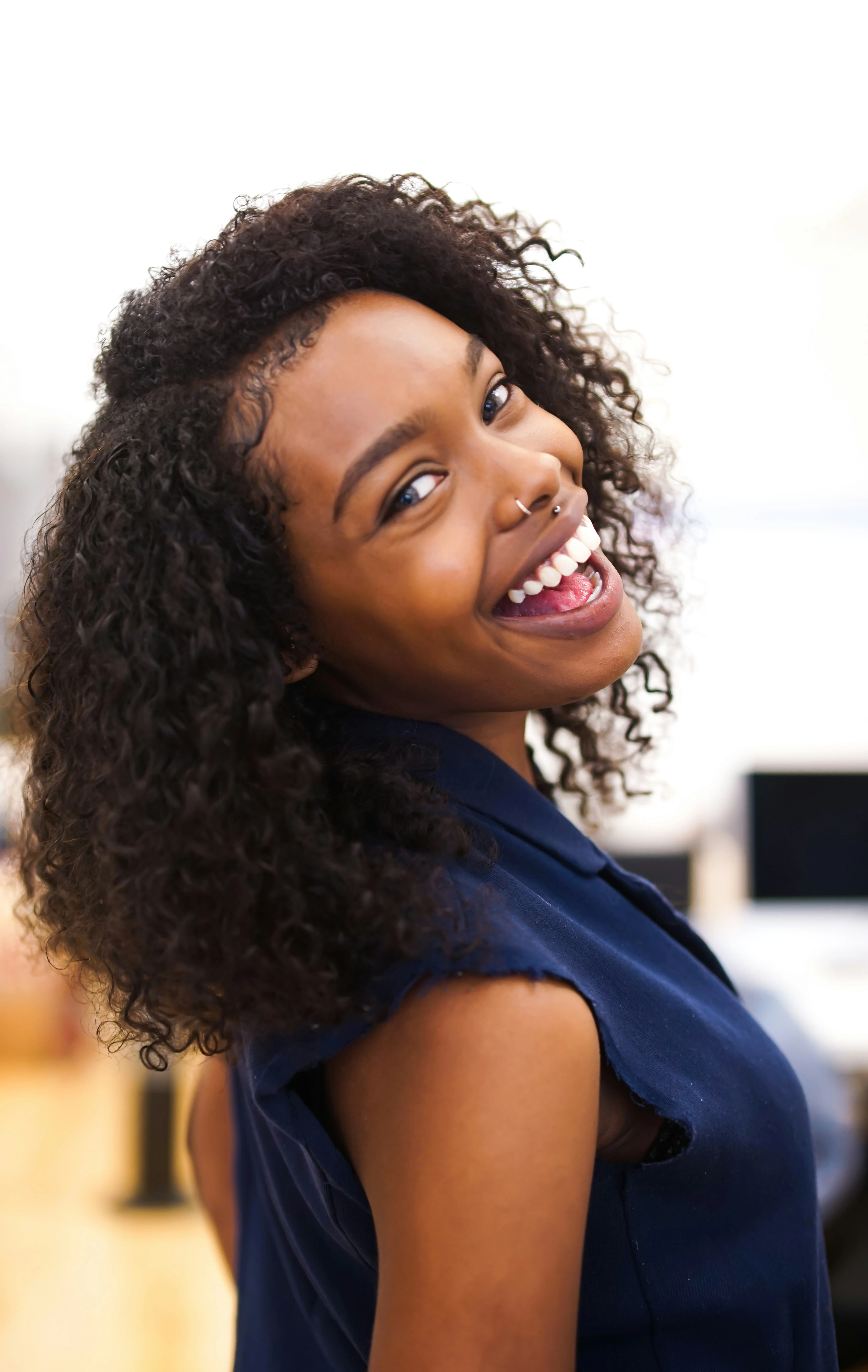 healthy curly hair from hair oil